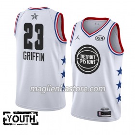 Maglia Detroit Pistons Blake Griffin 23 2019 All-Star Jordan Brand Bianco Swingman - Bambino